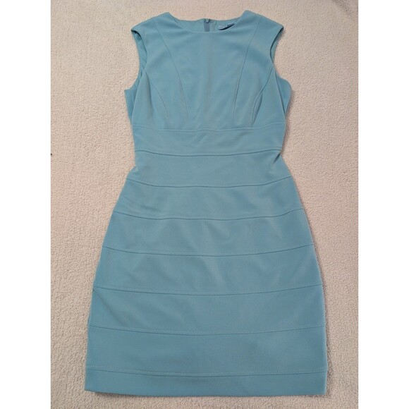 Antonio Melani Turquoise Bodycon sleeveless Dress Size 6 - Picture 1 of 16